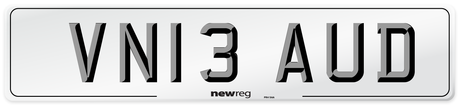 VN13 AUD Number Plate from New Reg